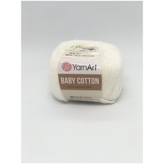 Пряжа YarnArt Baby cotton жемчужный (401), 50%хлопок/50%акрил, 165м, 50г, 1шт