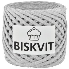 Трикотажная пряжа пряжа-шнуры Biskvit Серый меланж