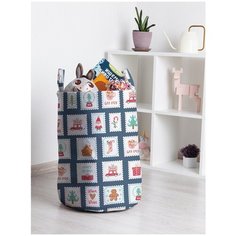 Корзина для игрушек JoyArty "Новогодние почтовые марки" 35x50 см