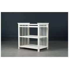 Пеленальный столик детский белый из массива бука коллекция Джуниор с полками Фурнитурни