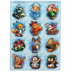 Деревянный пазл-сортер вкладыш большой Новогодний-2 ПСФ016 Нет бренда