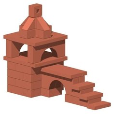 Конструктор из настоящих кирпичиков Башня с мостом/конструктор керамический нет бренда