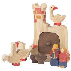 Деревянная игрушка пазл "Гуси Лебеди печка" ручная работа. Олимп сувениры