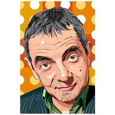 Картина по номерам на холсте Знаменитости Роуэн Аткинсон Мистер Бин - 7489 В 60x40