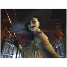 Картина по номерам на холсте resident evil village Леди Димитреско - 1298
