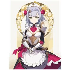 Картина по номерам на холсте Игра Genshin Impact Ноэль - 7593 В 30x40
