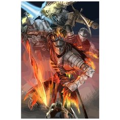 Картина по номерам на холсте игра Dark Souls - 6781 В 60x40