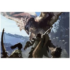 Картина по номерам на холсте Monster Hunter World - 1