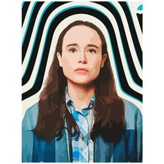 Картина по номерам на холсте сериал Академия Амбрелла Белая скрипка - 6809 В 30x40