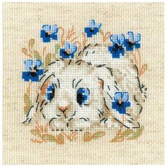 Набор для вышивания "Маленький зайка", 13x13 см, Риолис (Сотвори Сама)
