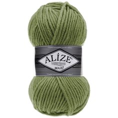 Пряжа Alize Superlana Maxi (Ализе Суперлана Макси) - 2 мотка 620 оливковый 75% акрил, 25% шерсть 100м/100г