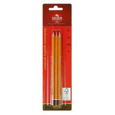 Koh-I-Noor Набор карандашей чернографитных разной твердости 3 штуки Koh-I-Noor 1580 ART, B, H, HB, в блистере