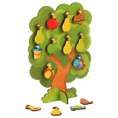 Развивающая игрушка Woodland Что на дереве растет, зеленый