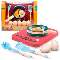 Набор игровой плита со сковородой BONDIBON, Кухня и Чистота, аксесс, на бат, BOX