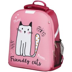 Ранец №1School Light Friendly cats, 2 отд, 700гр