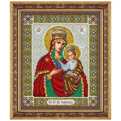 Набор для вышивания бисером паутинка арт. Б-1043 Пр. Богородица Черниговская 20х25 см