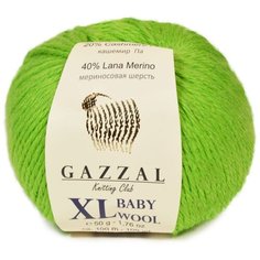 Пряжа Gazzal Baby wool XL: 821 (Яблоко) 1 моток100 м / 50 г / полиакрил 40%, мериносовая шерсть 40%, кашемир па 20%