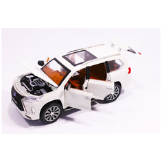 Лексус Lexus LX 570 21 см (1:24) металлическая инерционная машинка джип с открывающимися дверьми, капотом и багажником, звук и свет CH Toys