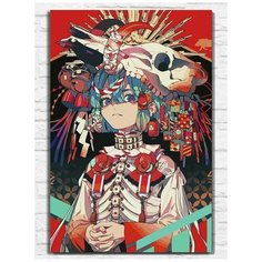 Картина по номерам на холсте кислотный арт аниме - 11258 В 60x40