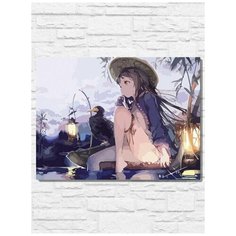 Картина по номерам на холсте аниме девочка на пирсе - 11241 Г 30x40