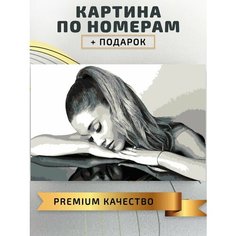 Картина по номерам Ариана Гранде актриса / Ariana Grande холст на подрамнике 60*40