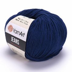 Пряжа YARNART Jeans (YarnArt), т. синий - 54, 55% хлопок, 45% полиакрил, 10 мотков, 50 г, 160 м.