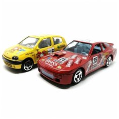 Модель Renault Clio желтый Porsche 924 масштаба 1:43, металл Bburago 4200rcp