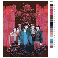 Картина по номерам Y-890 "Сериал - Очень странные дела" 40х50 Brushes Paints