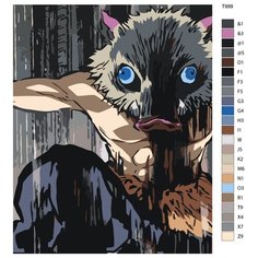 Картина по номерам T999 "Иноске-Аниме клинок рассекающий демонов" 60x80 Brushes Paints