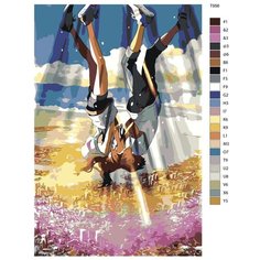 Картина по номерам T956 "Аниме дитя погоды. Хина Амано и Ходака Морисима" 60x90 Brushes Paints