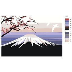 Картина по номерам Y-927 "Гора Фудзи" 60x90 Brushes Paints