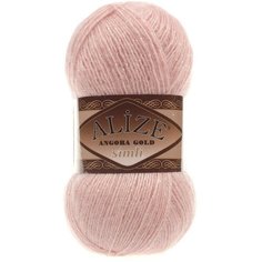 Пряжа Alize Angora Gold Simli (Ангора Голд Сим) 161 пудра 20% шерсть, 5% металлик, 75% акрил 100г 500м 2шт