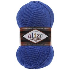 Пряжа Alize Lanagold Fine (Ализе Ланаголд Файн) - василек (141), 100 г / 390 м (49% шерсть, 51% акрил) - 5 шт