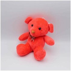 Мягкая игрушка, Мишка с бантиком, красный, 1 шт Sweet Home