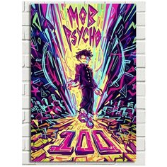 Картина по номерам Аниме Моб Психо Mob Psycho 100 - 7958 В 60x40