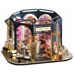 Интерьерный конструктор / Сборная модель / Румбокс Книжное кафе(с защитным куполом) Diy House