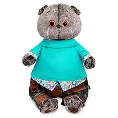 Мягкая игрушка КОТ басик в штанах в клетку 19 см артикул 9285164 Archibal\d 934 Basik&Co