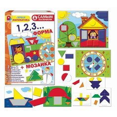 Самым маленьким 1 2 3 форма и мозаика настольная развивающая игра Нет бренда