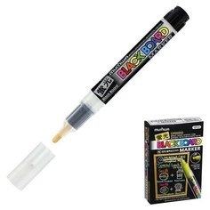 Маркер меловой MunHwa "Black Board Marker", 3.0 мм, пулевидный, водная основа, белый