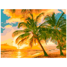 LORI Картина по номерам, Золотой рассвет, 38 x 28,5, разноцветный