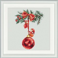 Набор для вышивания Рождественские гномы 2, канва лён 28 ct 25 х 25 см DUTCH STITCH BROTHERS DSB018L