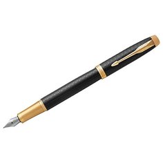 Ручка перьевая Parker "IM Premium Black/Gold GT" синяя, 0,8мм, подарочная упаковка, 246604
