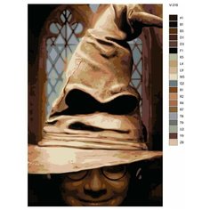 Картина по номерам V-316 "Гарри Поттер (Harry Potter). Распределяющая шляпа", 50x70 см Brushes Paints