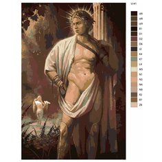 Картина по номерам U-41 "Аполлон. Предводитель и покровитель муз", 60x90 см Brushes Paints