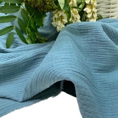 Ткань - Муслин двухслойный, цвет М33, ширина 135 см, для постельного белья, одежды, рукоделия и творчества, 0,5 метра Other