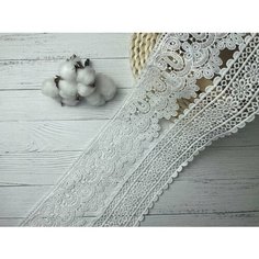 Кружево эластичное Кружево для шитья молоко кружево вязаное Набор №1 65 мм, 80 мм (набор 2 вида по 2 метра) Нет бренда