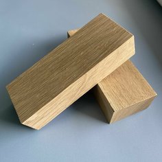 Дуб, брусок 2 шт деревянный для рукоделия, хобби, поделок. Брусок строганый 13х5х3 см для рукояти ножа. Запах дерева