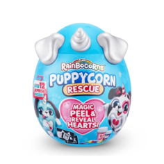 9237SQ2 Мягкая игрушка ZURU Плюш, 19 см Rainbocorns Puppycorn Surprise серебристый