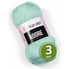Пряжа YarnArt Adore (Адоре) - 3 мотка 341 ментол, 100% акрил антипиллинг, 100 г 280 м