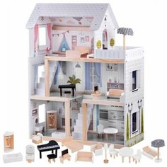 Кукольный домик STARKY DOLLHOUSE 78см, трехэтажный деревянный ДОМ +мебель Нет бренда